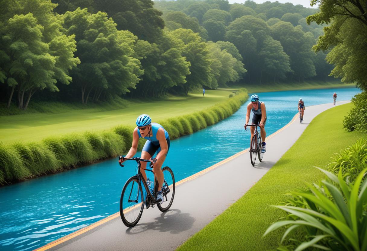 Upptäck glädjen med mini triathlon illustration